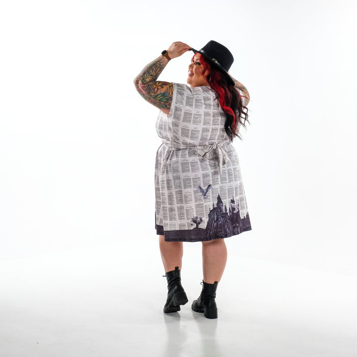 Witchcraft and Wizardry Tie Wrap Dress with Pockets