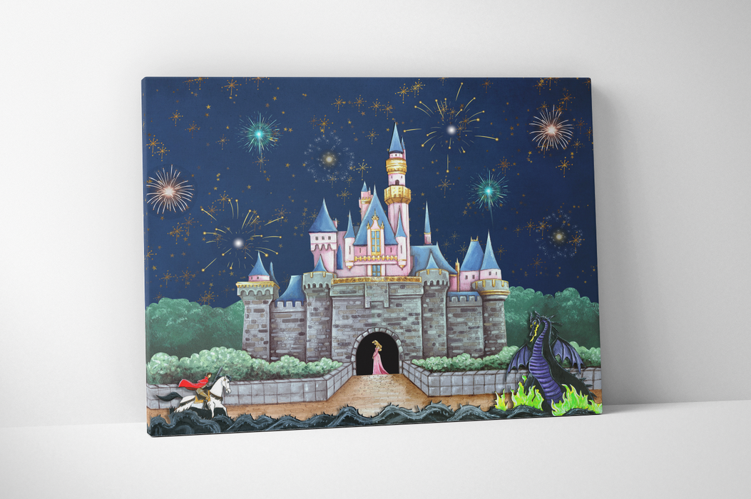 Canvas Print of Sleeping Beautys Castle