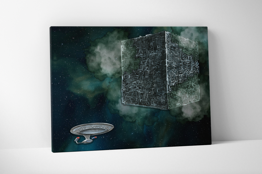 Canvas Print of The Enterprise versus The Collective