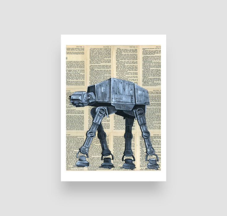 5" x 7" Paper Print of AT-AT