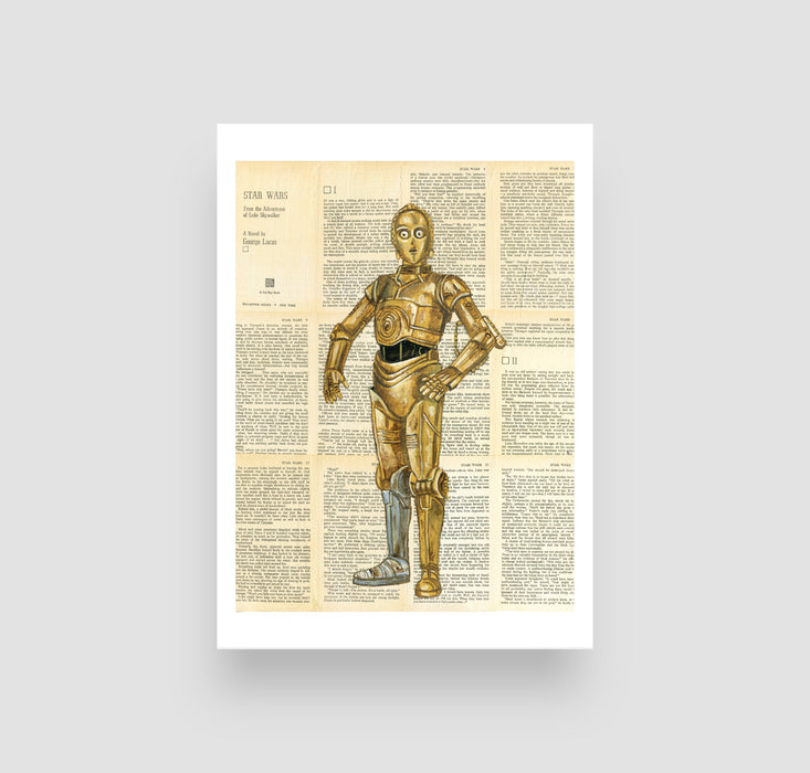 5" x 7" Paper Print of C-3PO