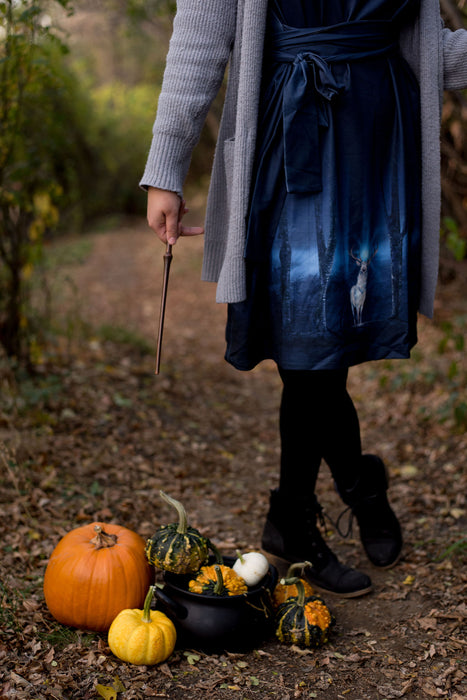 Expecto-Patronum Tie Wrap Dress