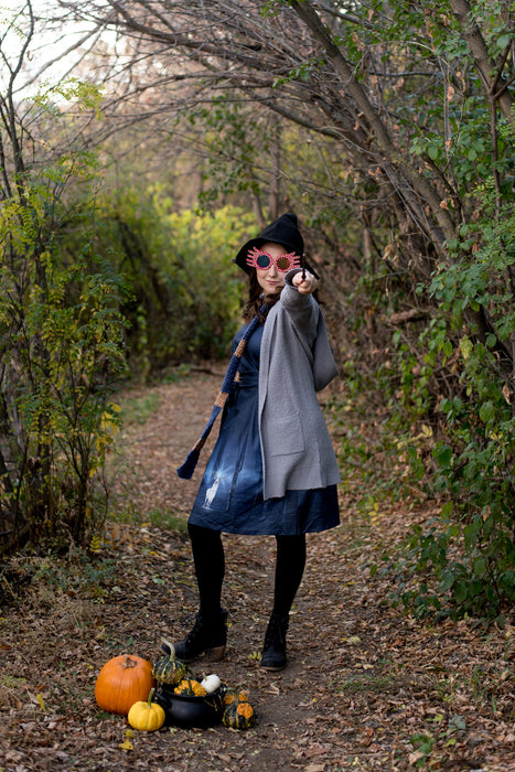 Expecto-Patronum Tie Wrap Dress