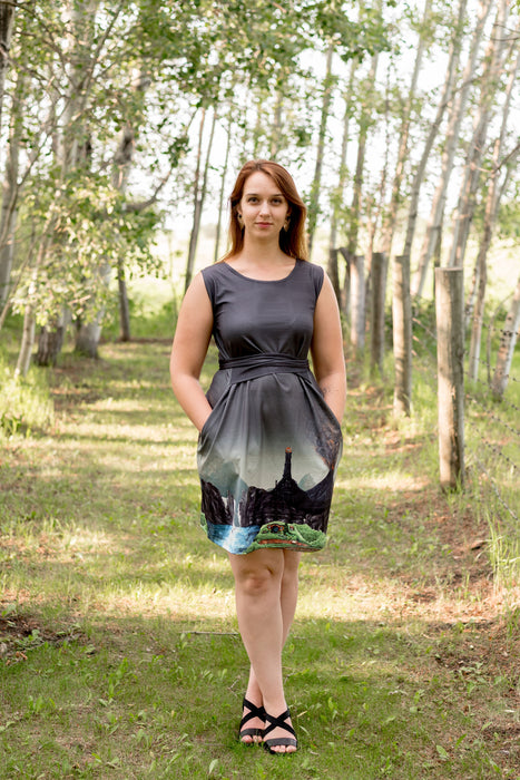 Middle Earth Tie Wrap Dress with Pockets