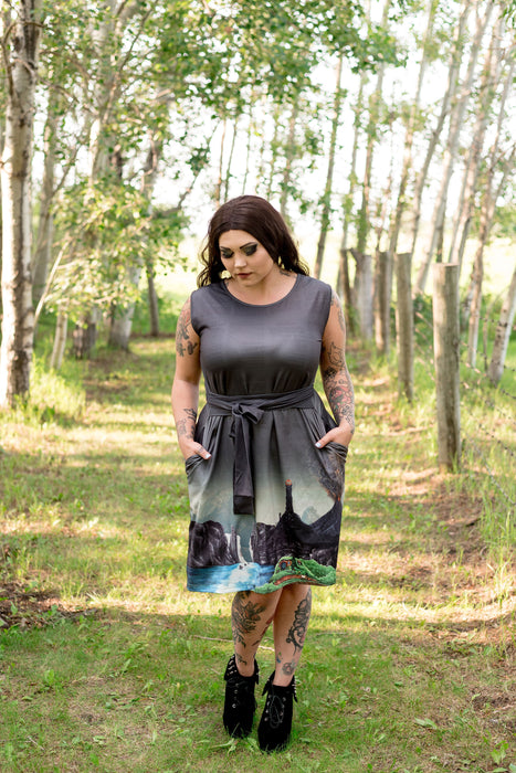 Middle Earth Tie Wrap Dress with Pockets
