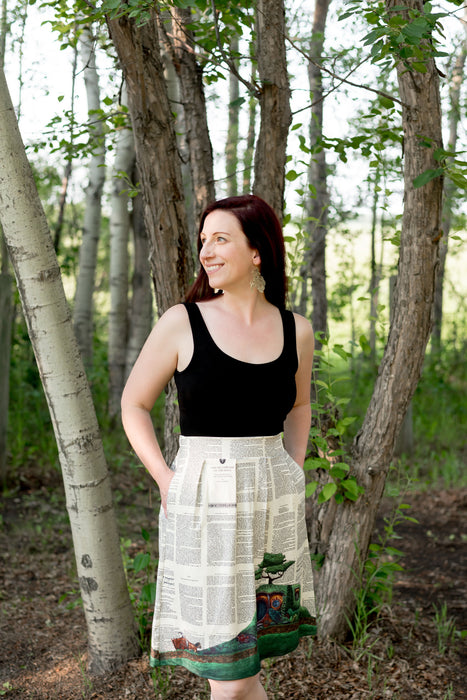 The Shire on Book Pages Skirt
