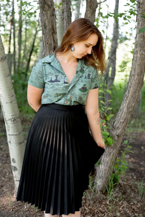 Middle Earth Map Button-up Shirt