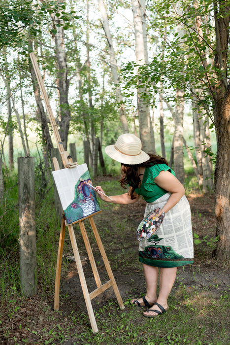 The Shire on Book Pages Skirt with Pockets