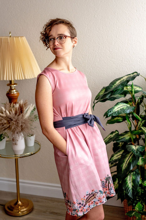 Ghibli Flowers Tie Wrap Dress