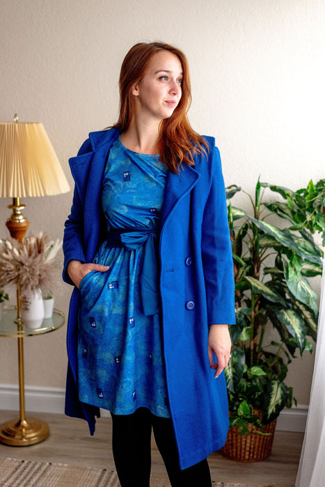 Starry Night & The Doctor Tie Wrap Dress with Pockets