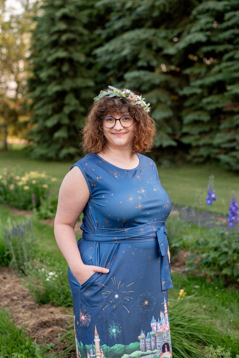 Happily Ever After Tie Wrap Dress with Pockets