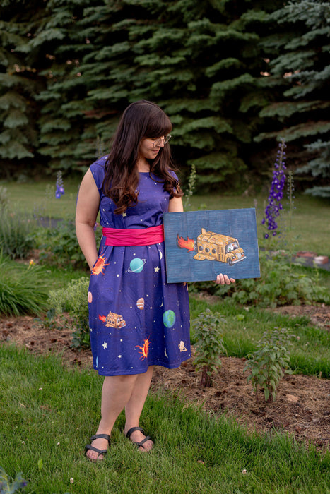The Frizz Tie Wrap Dress with Pockets