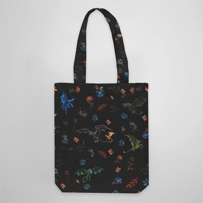 Deluxe Canvas Tote Bag of Dragons