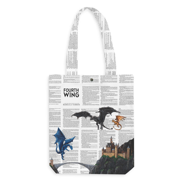 Deluxe Canvas Tote Bag of Dragon Riders Quadrant