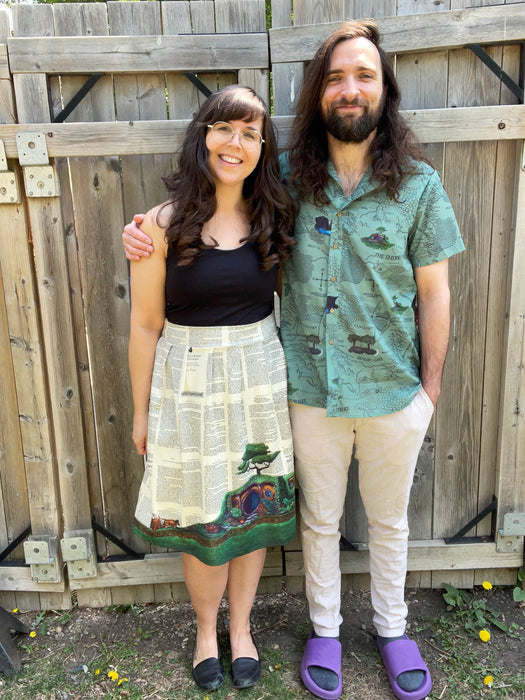 Middle Earth Map Button-up Shirt
