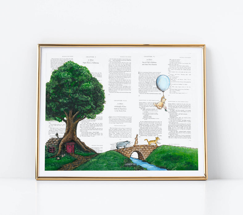 11" x 14" Paper Print of Hundred Acre Woods
