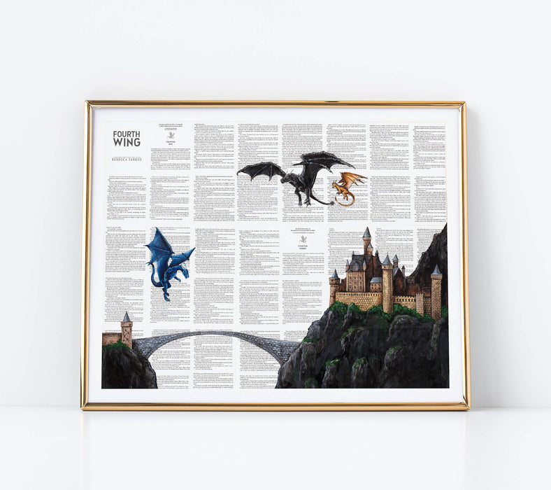 11" x 14" Paper Print of Dragon Riders Quadrant