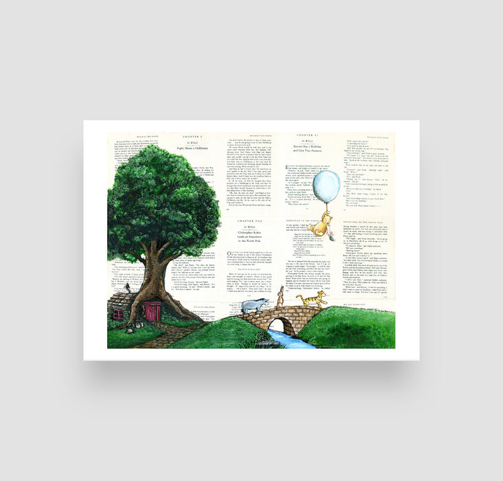 5" x 7" Paper Print of Hundred Acre Wood