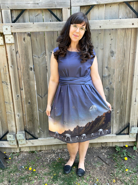 Empire Sunrise Tie Wrap Dress