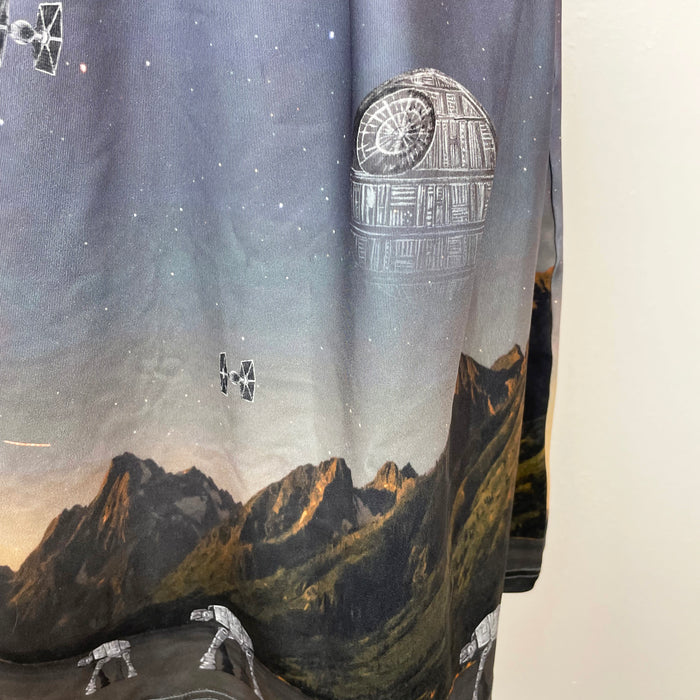 Empire Sunrise Tie Wrap Dress
