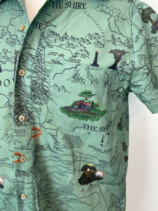 Middle Earth Map Button-up Shirt