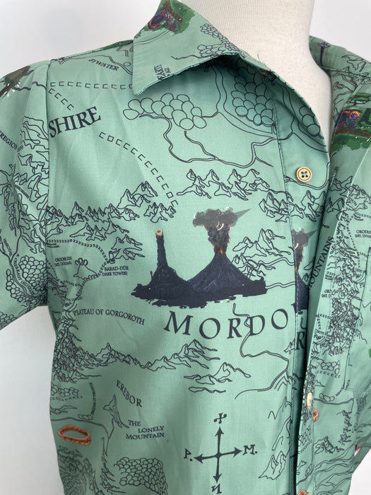 Middle Earth Map Button-up Shirt