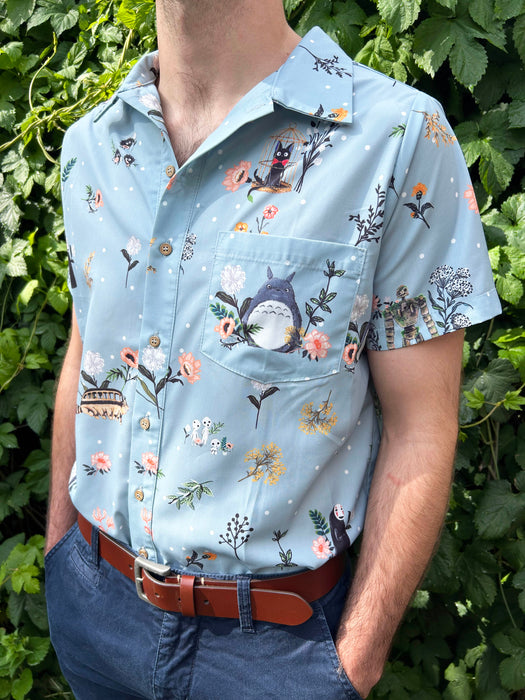 Ghibli in Bloom Button-up Shirt