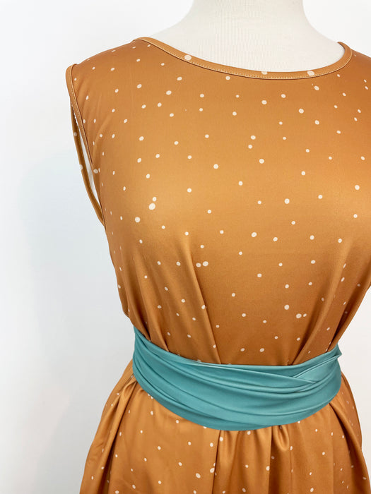 Pika-Polka Dot Tie Wrap Dress