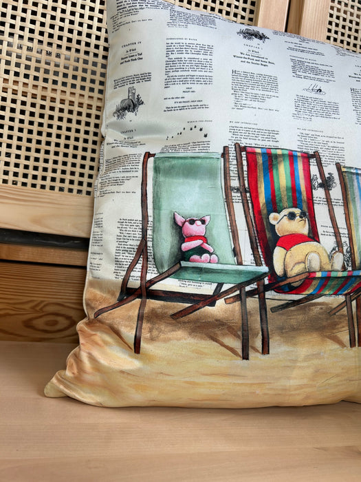 Pillow Case of Poohs Beach Day