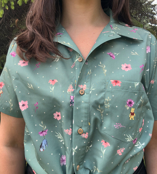 Winnie & Friends Floral Button-up Shirt