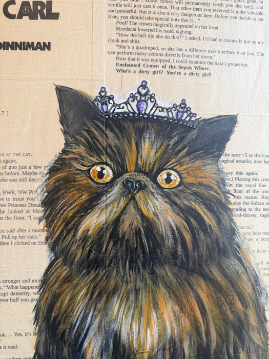 Original Painting of Princess Donut the Queen Anne Chonk