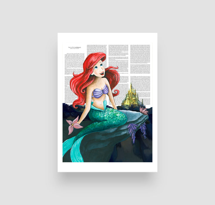 5" x 7" Paper Print of a Little Mermaid