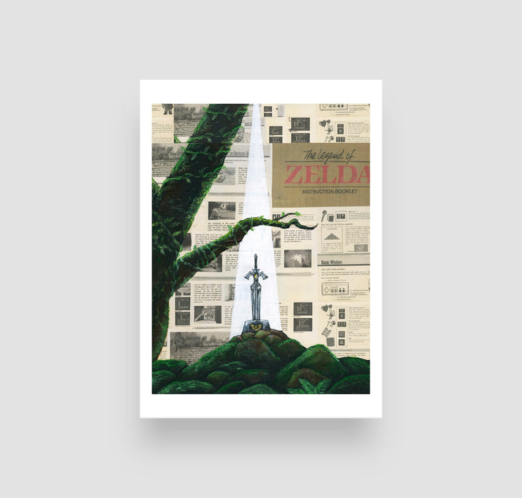 5" x 7" Paper Print of The Master Sword