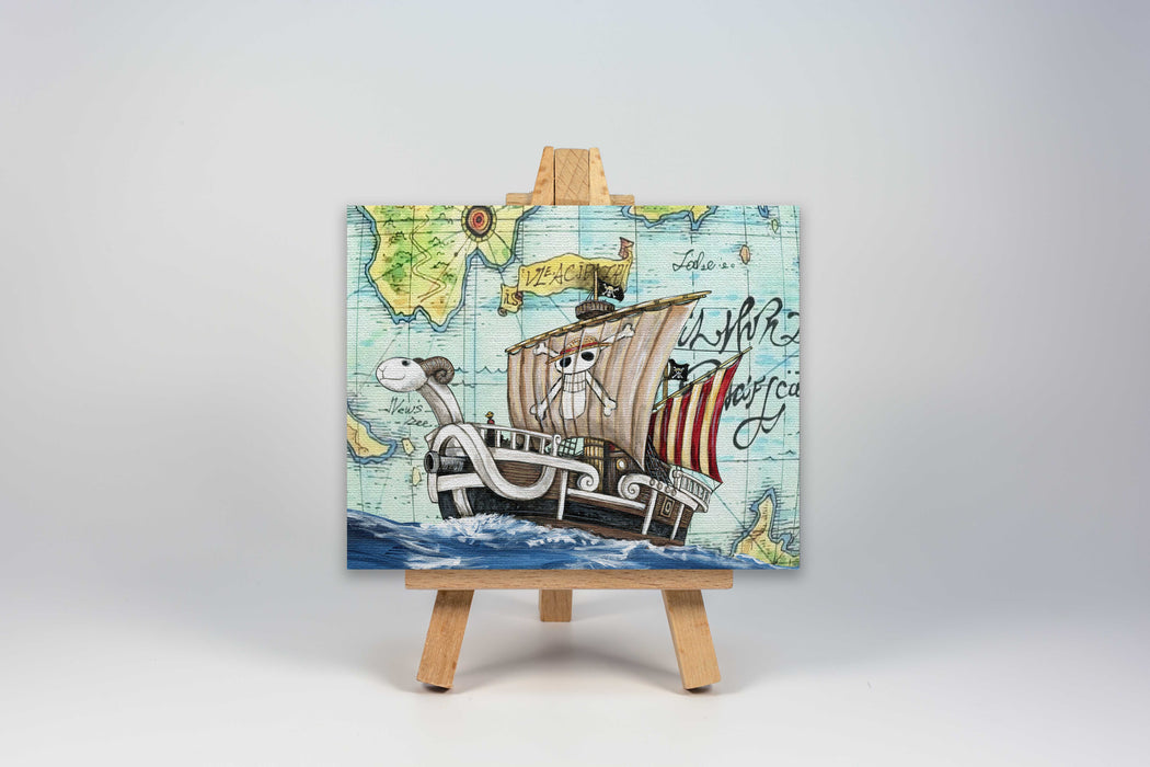 Mini Canvas Print of Going Merry Pirate Ship