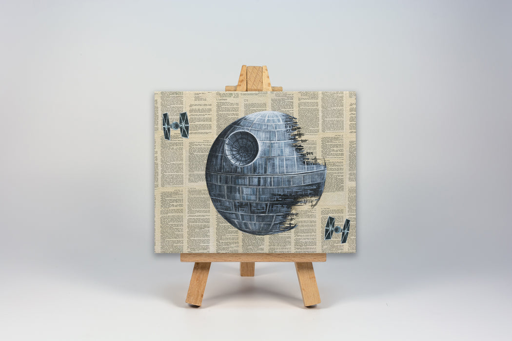 Mini Canvas Print of a Death Star