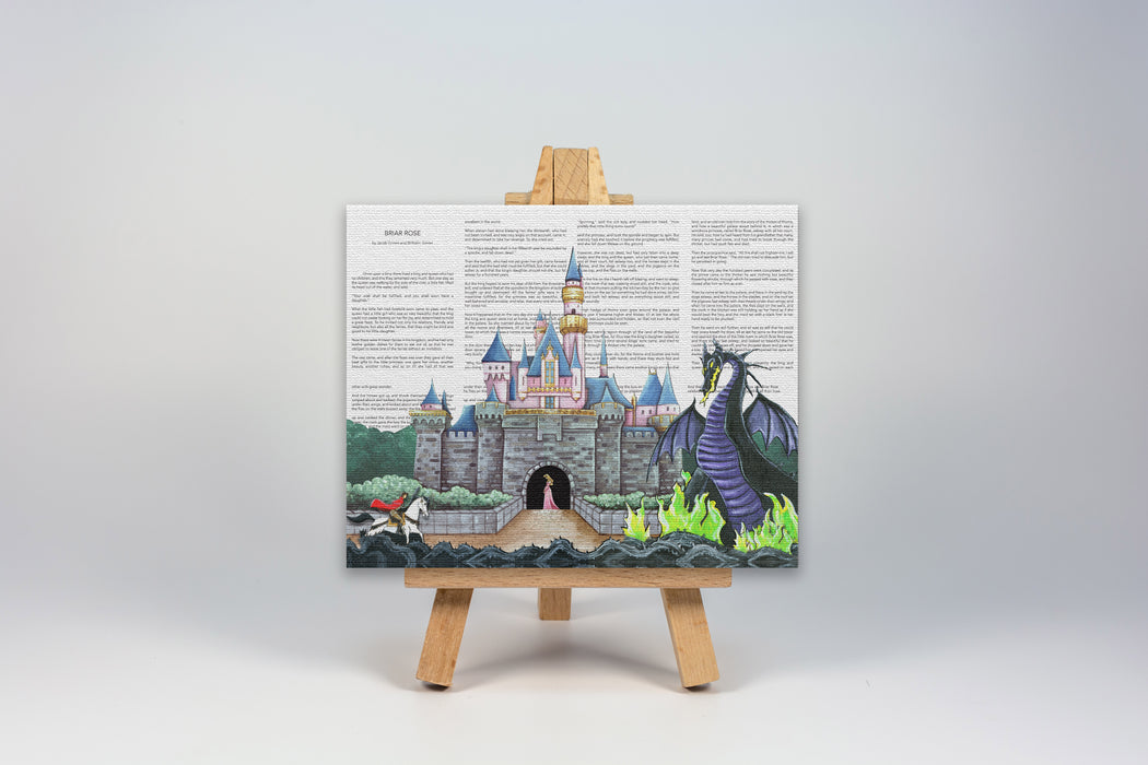 Mini Canvas Print of Sleeping Beautys Castle