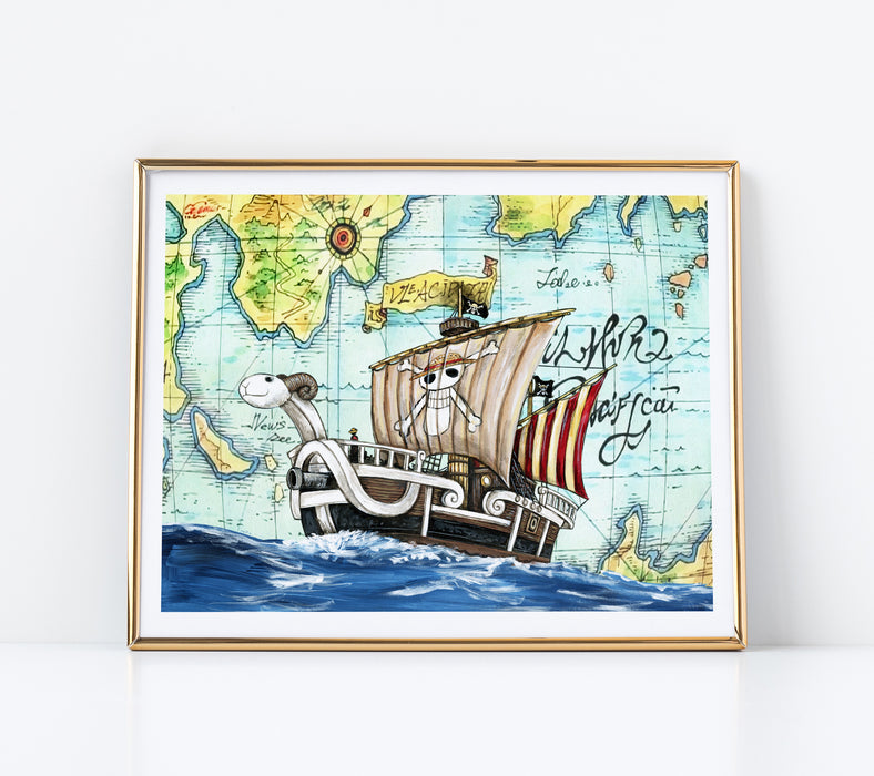 11" x 14" Paper Print of The Going Merry Pirate Ship