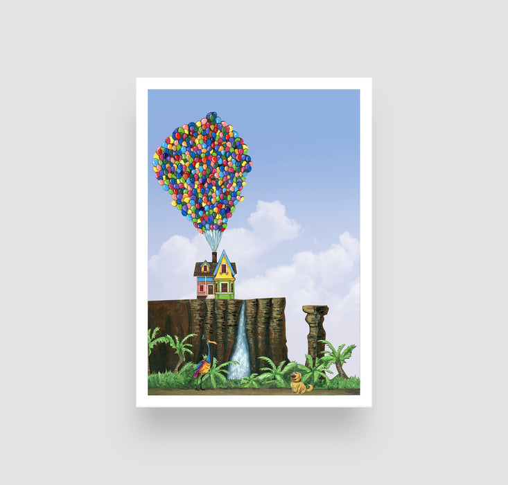 5" x 7" Paper Print of Paradise Falls