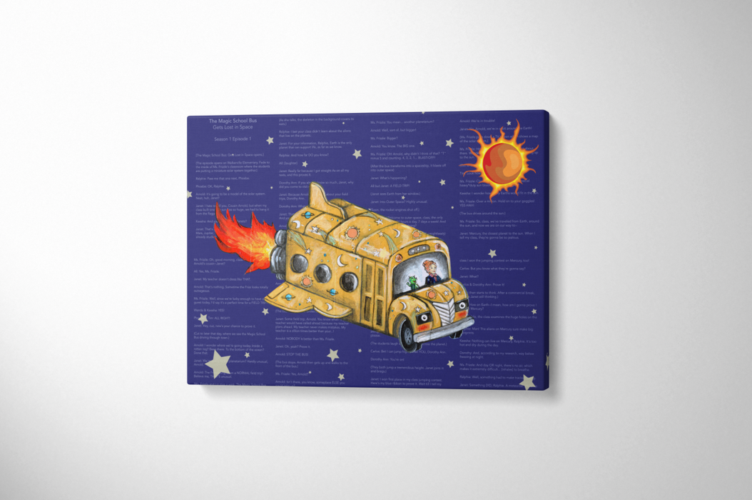 Canvas Print of The Frizz and Liz get Lost in Space
