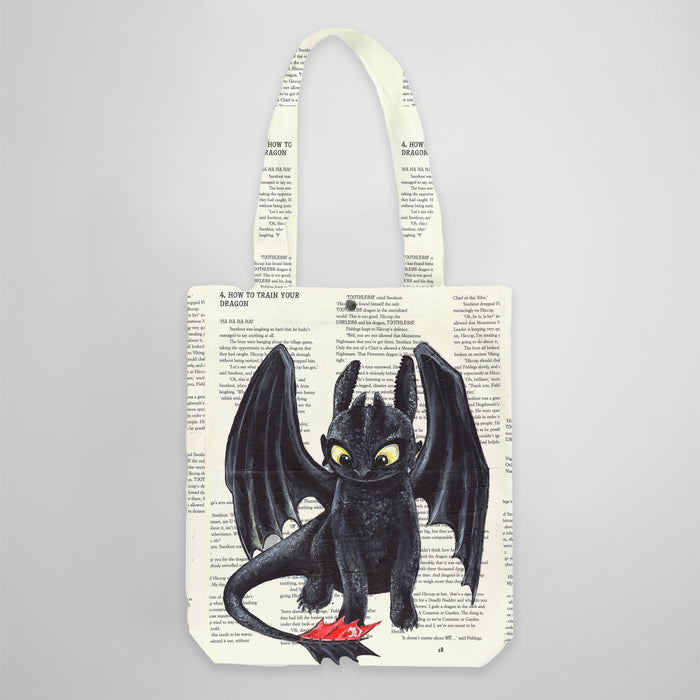 Deluxe Canvas Tote Bag of Tooth-less Dragon
