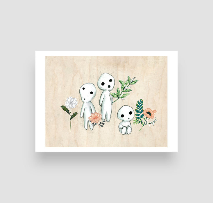 5" x 7" Paper Print of Tree Spirits