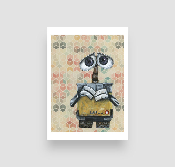 5" x 7" Paper Print of a Cute Robot
