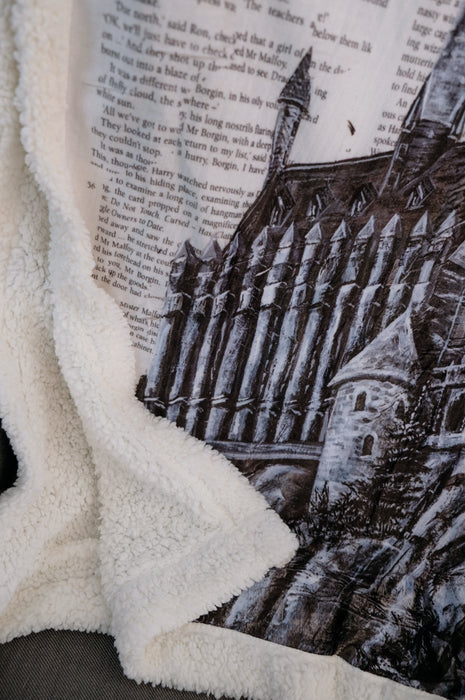 Witchcraft Wizardry Large Sherpa Blanket Kay Pop Art Studio