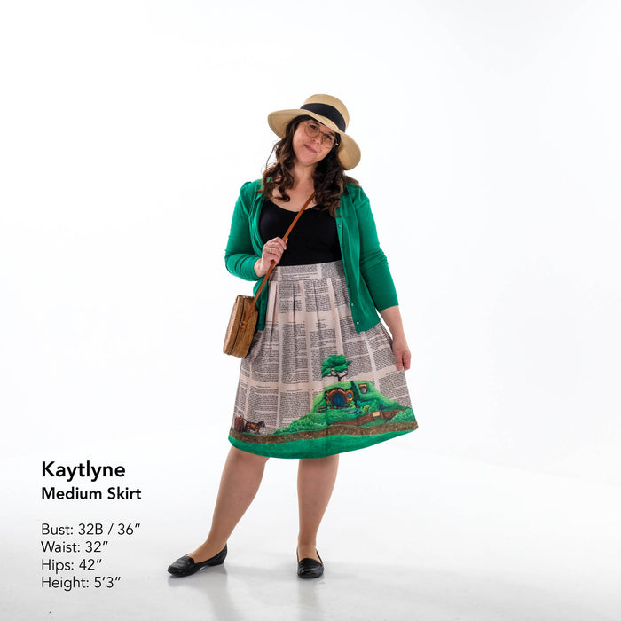 The Shire on Book Pages Skirt