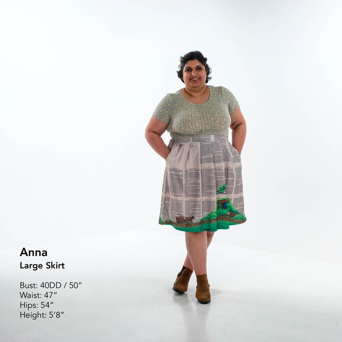 The Shire on Book Pages Skirt
