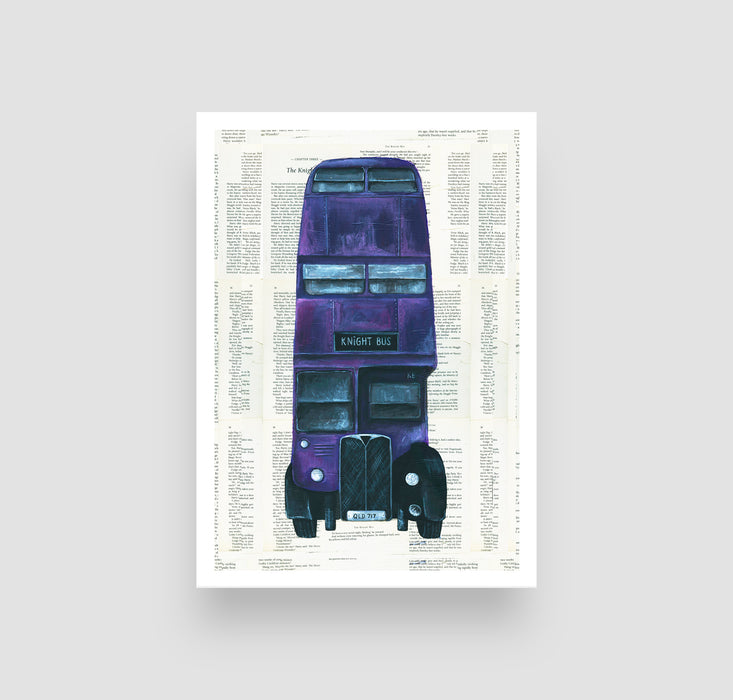 5" x 7" Paper Print of a Knight Bus