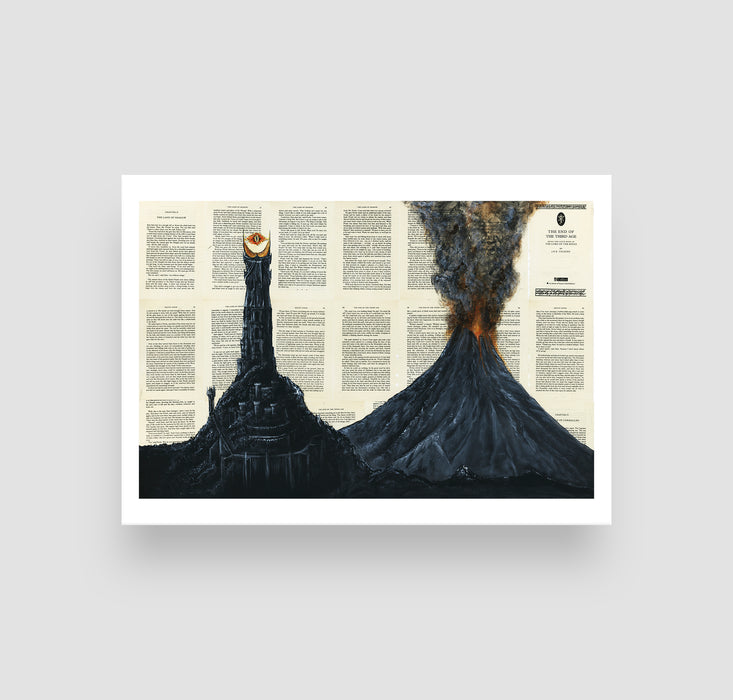 5" x 7" Paper Print of Mount Doom