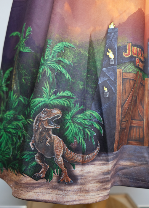 Jurassic Sunset Tie Wrap Dress