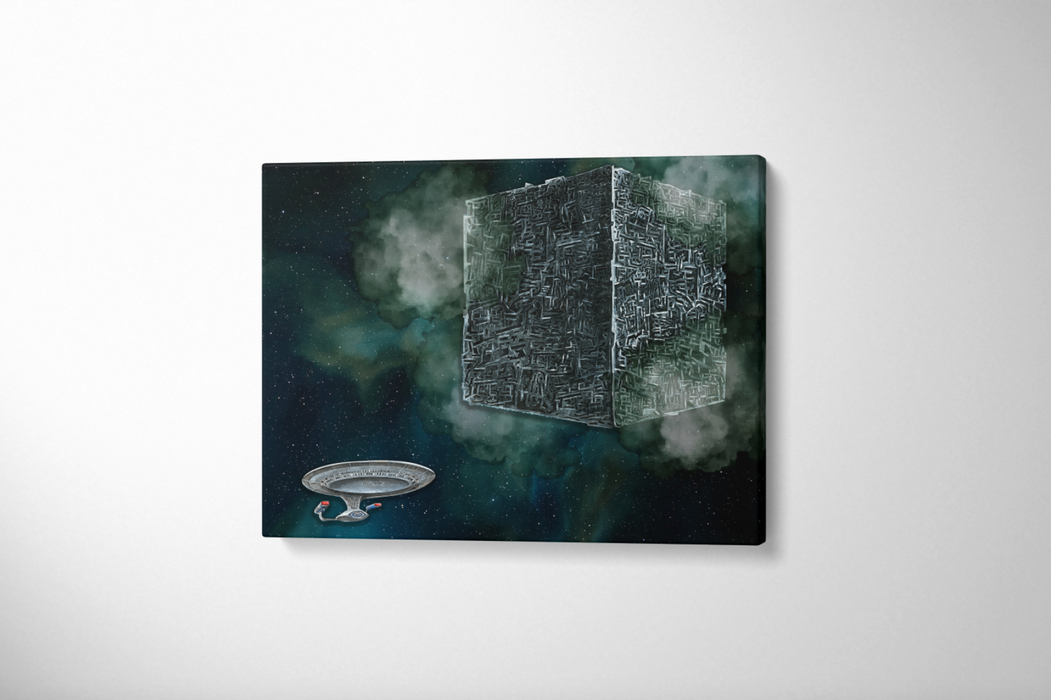 Canvas Print of The Enterprise versus The Collective