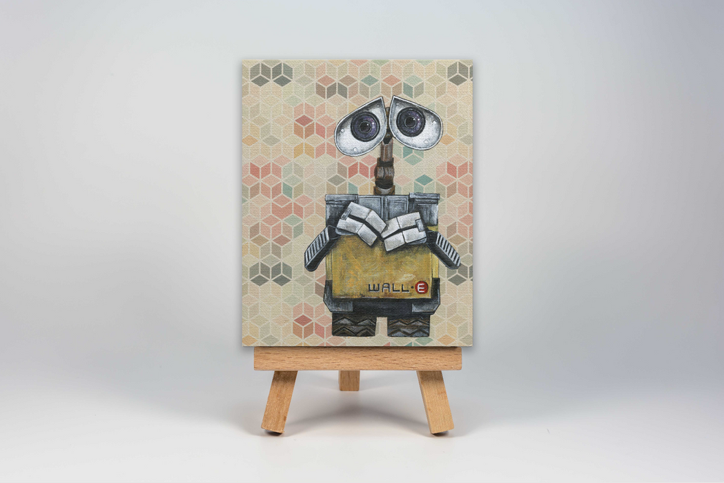 Mini Canvas Print of a Cute Robot